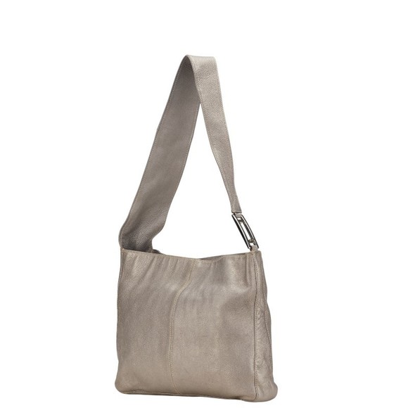 Fendi gray leather Shoulder Bag - Picture 1 of 8